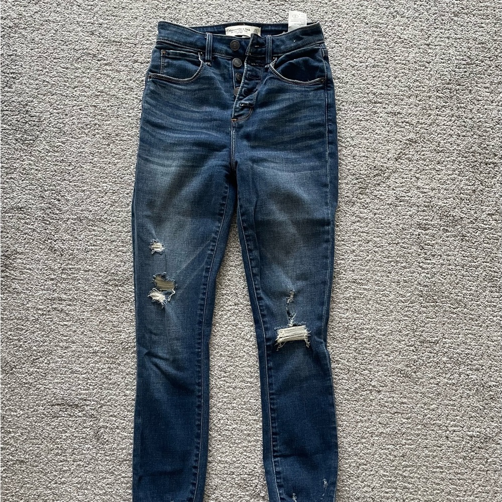 A&F Super Skinny Ankle High Rise